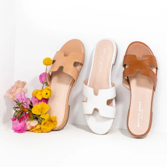 hallie flat sandal - “Luggage Leather” - Picture 2 of 5